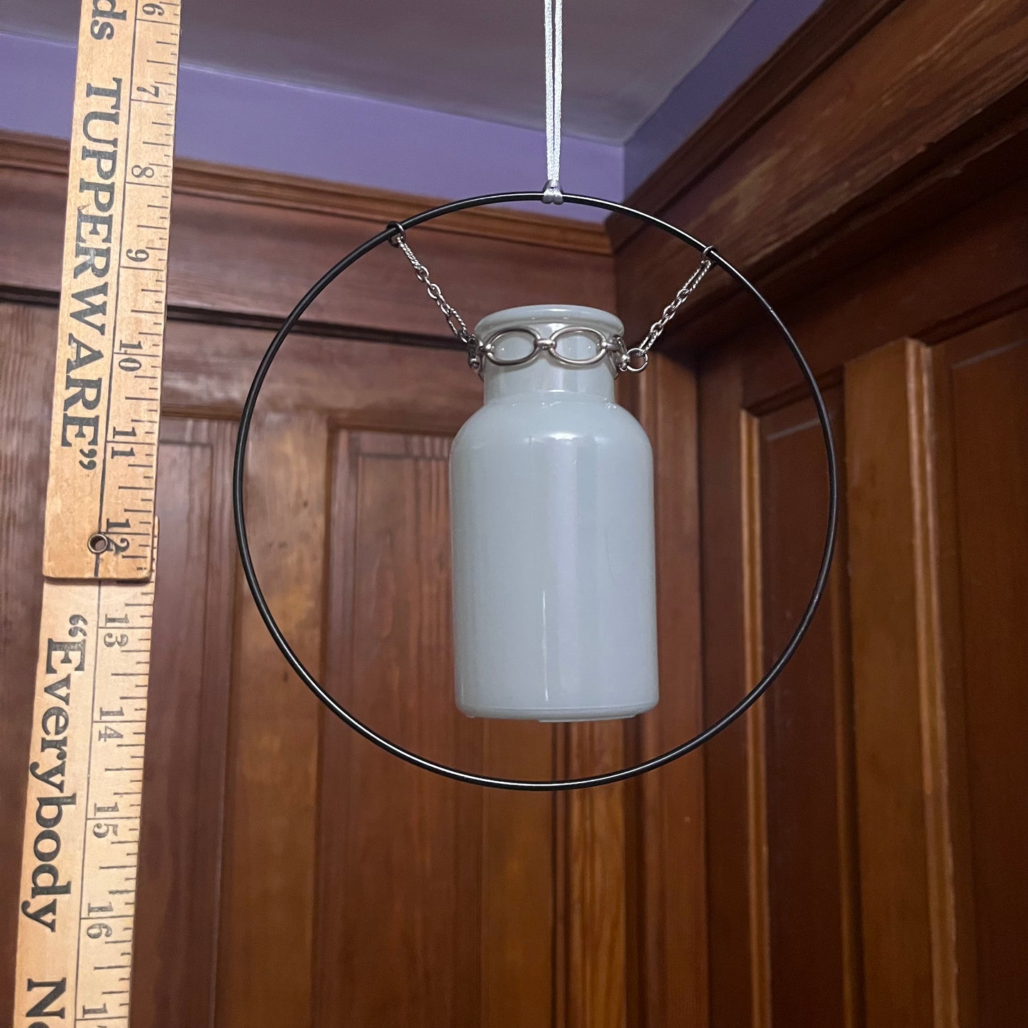 Gray glass vase propagation station