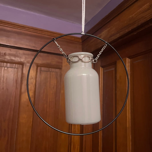 Gray glass vase propagation station