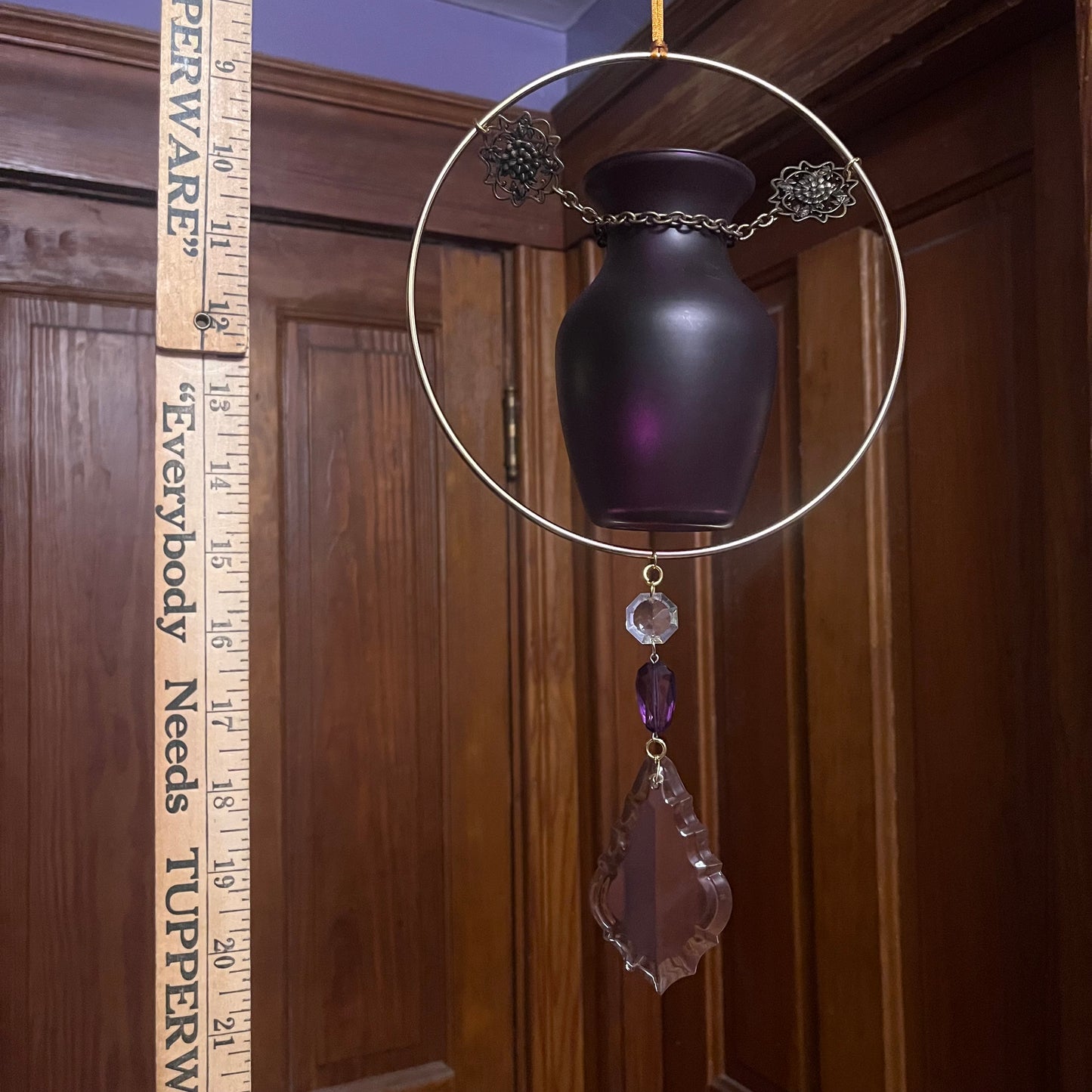 Purple propagation station with large crystal