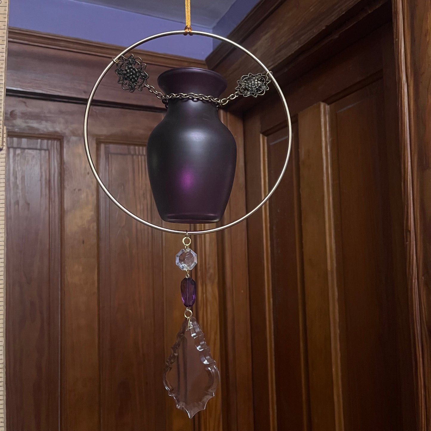 Purple propagation station with large crystal